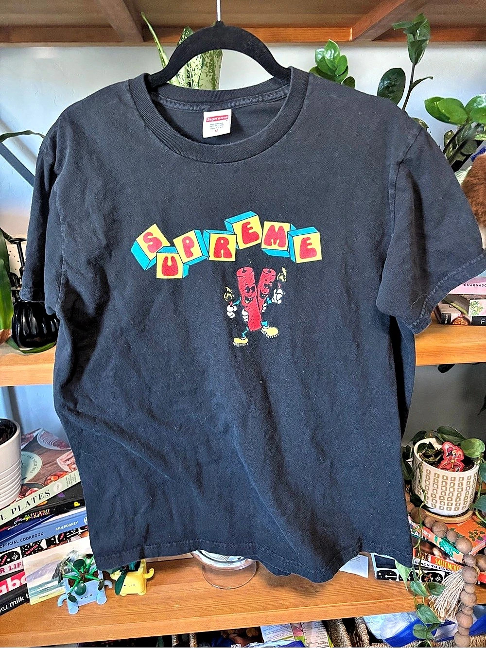 Supreme Dynamite Tee Graphic Short Sleeve Black Medium